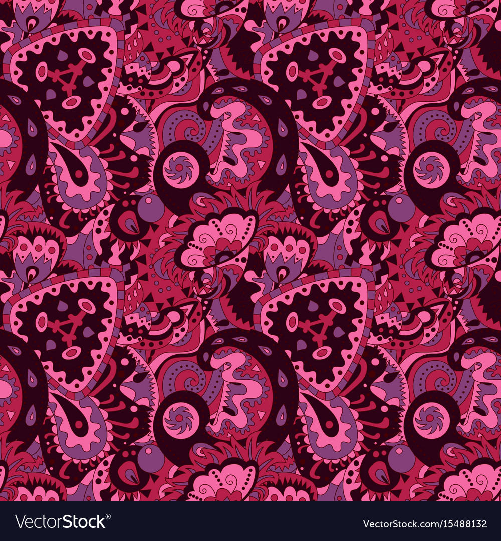Seamless pattern with abstract ornaments