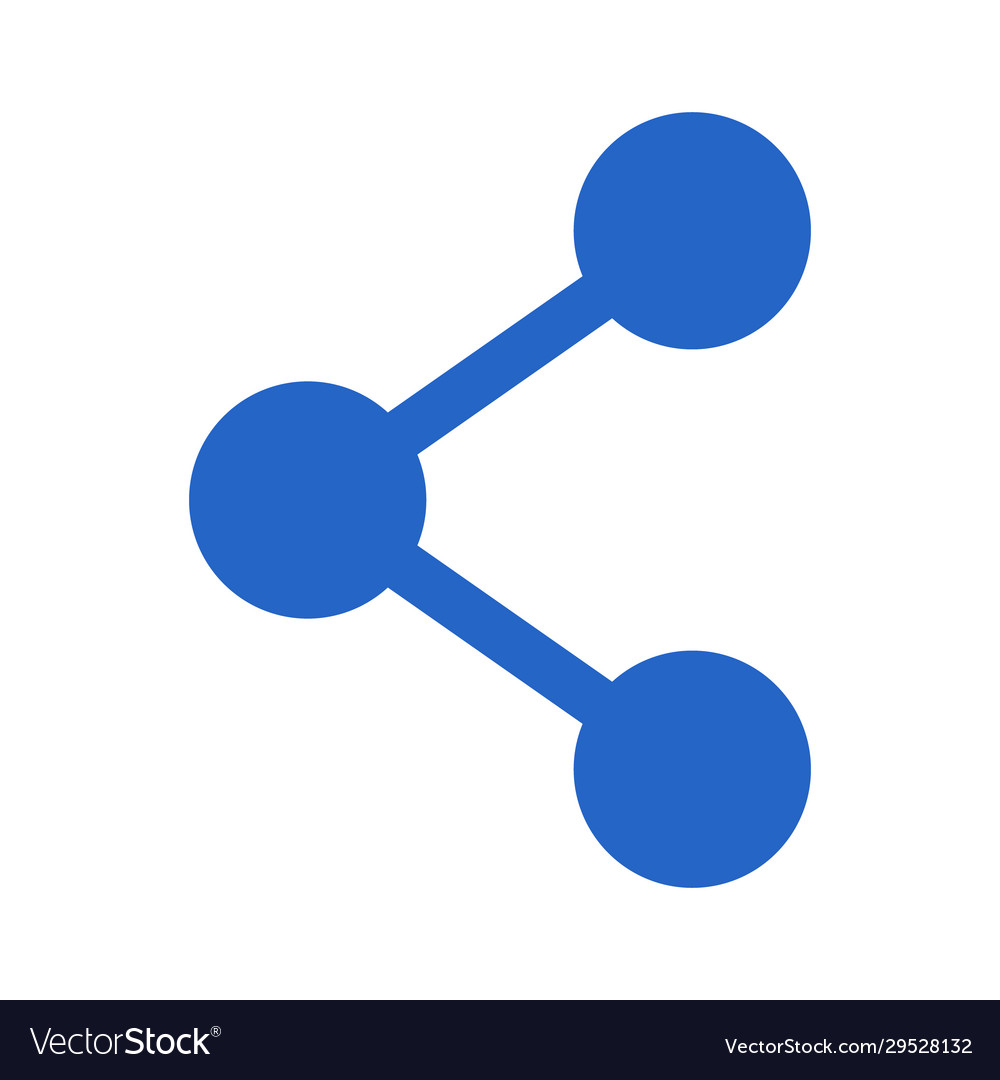 Share click button internet icon isolated banner Vector Image Share click button internet icon isolated banner