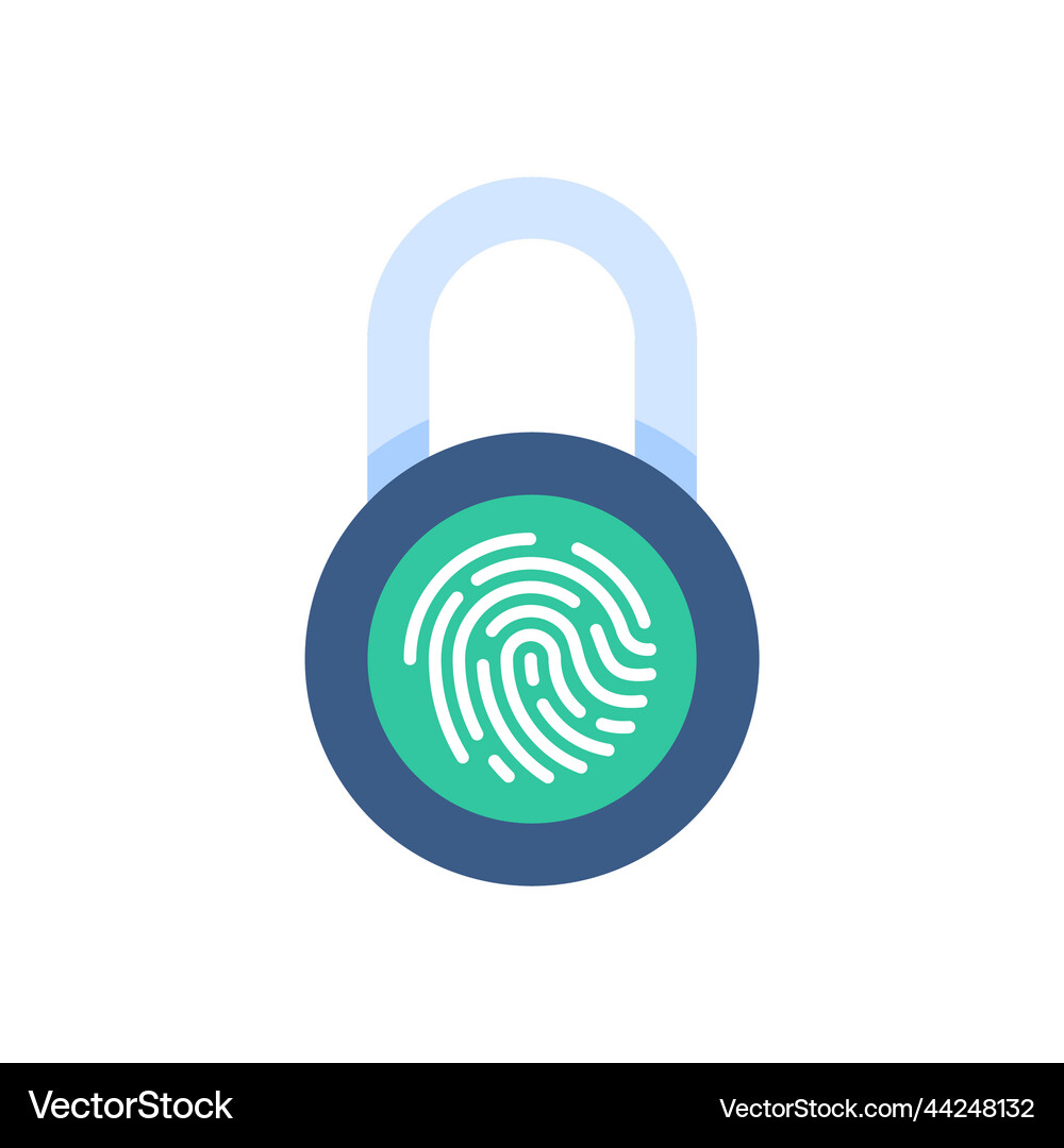 Unlocking the padlock with authentication Vector Image