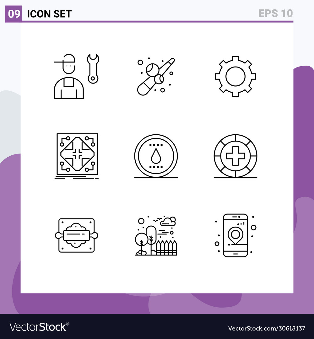 9 universal outlines set for web and mobile