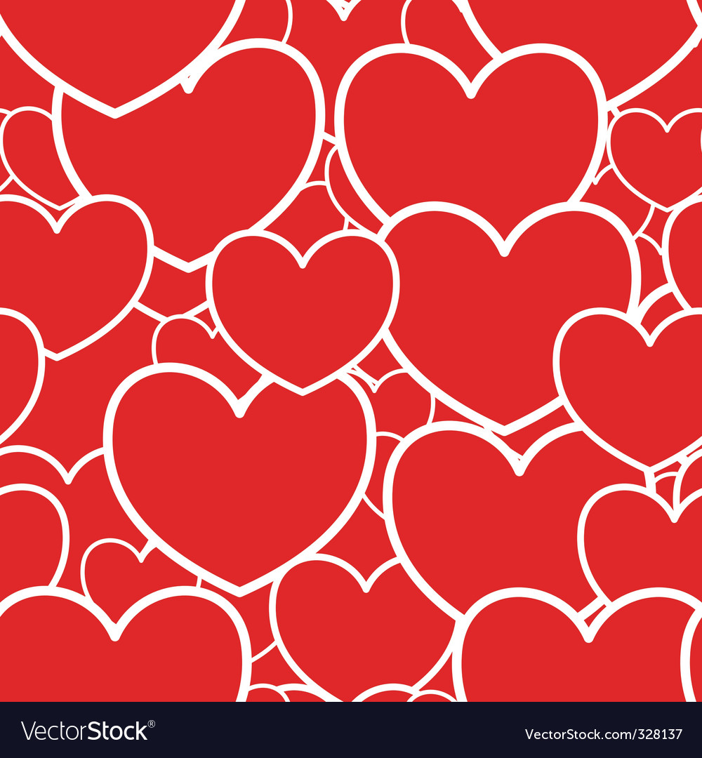 Abstract Red Background With Hearts Royalty Free Vector