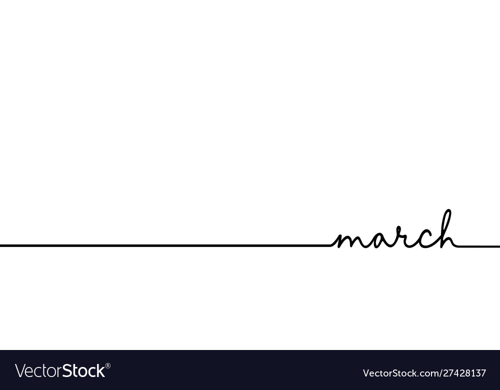 Continuous March Line Word