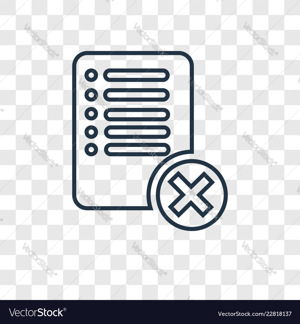 Delete concept linear icon isolated