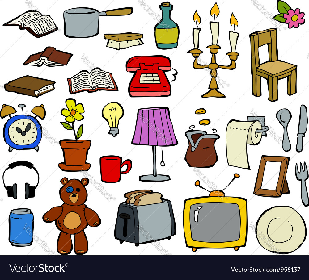 Free Vector  Collection of household item vectors