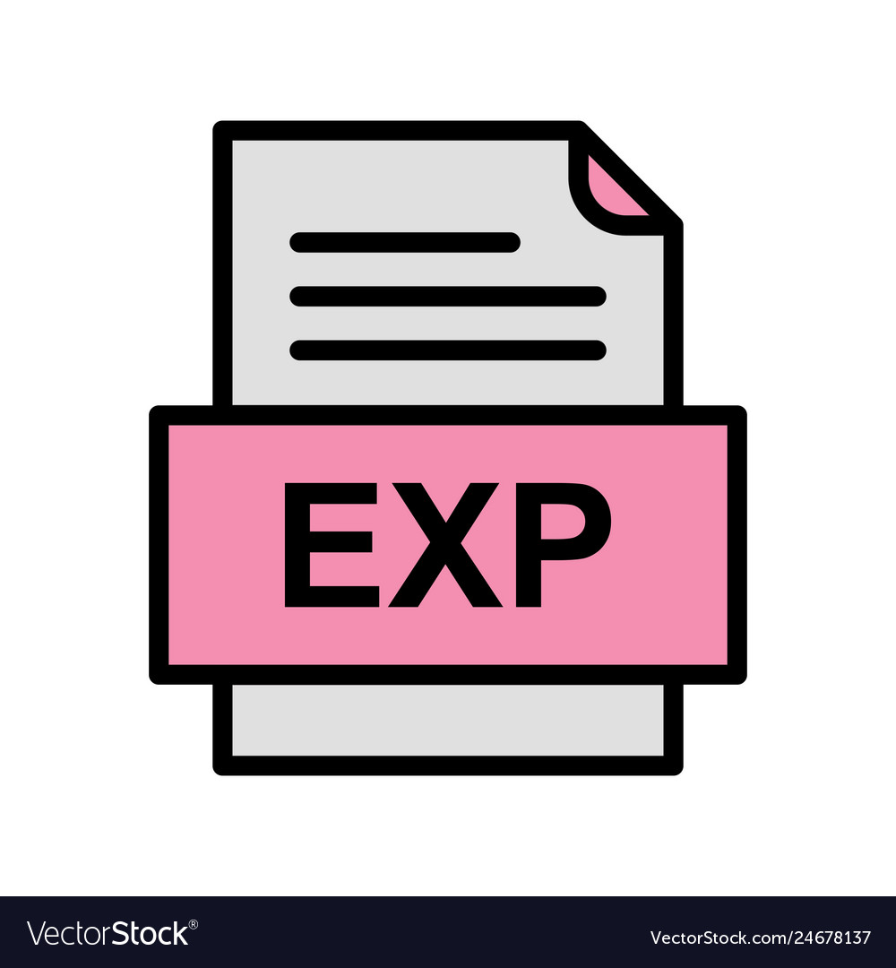 Exp file document icon