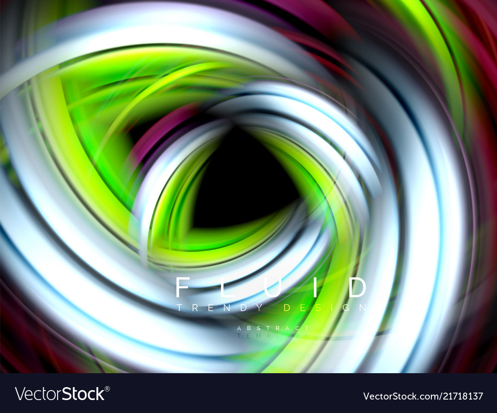 Fluid smooth wave abstract background flowing Vector Image Fluid smooth wave abstract background flowing