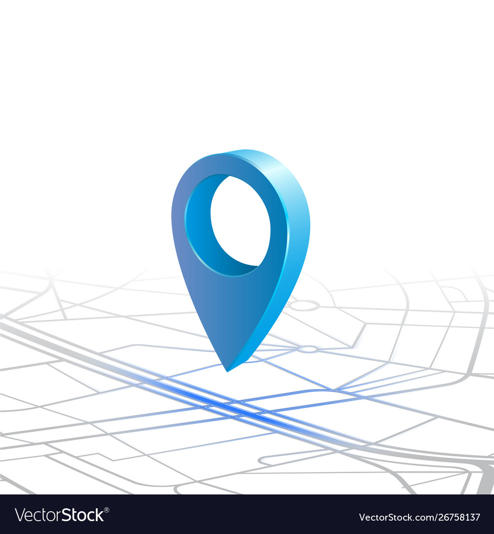 GPS Navigation Pin on Map
