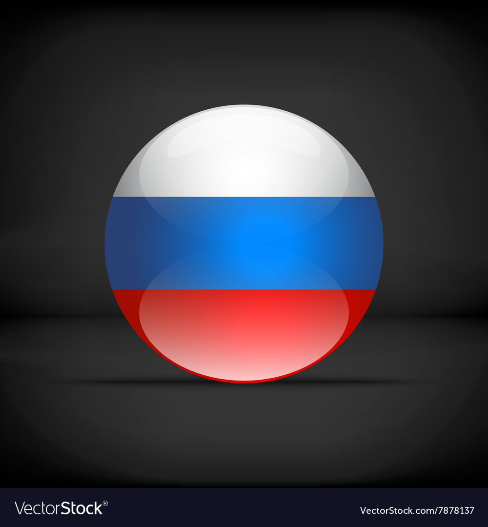 Premium Vector  Round flag of russia. vector illustration.