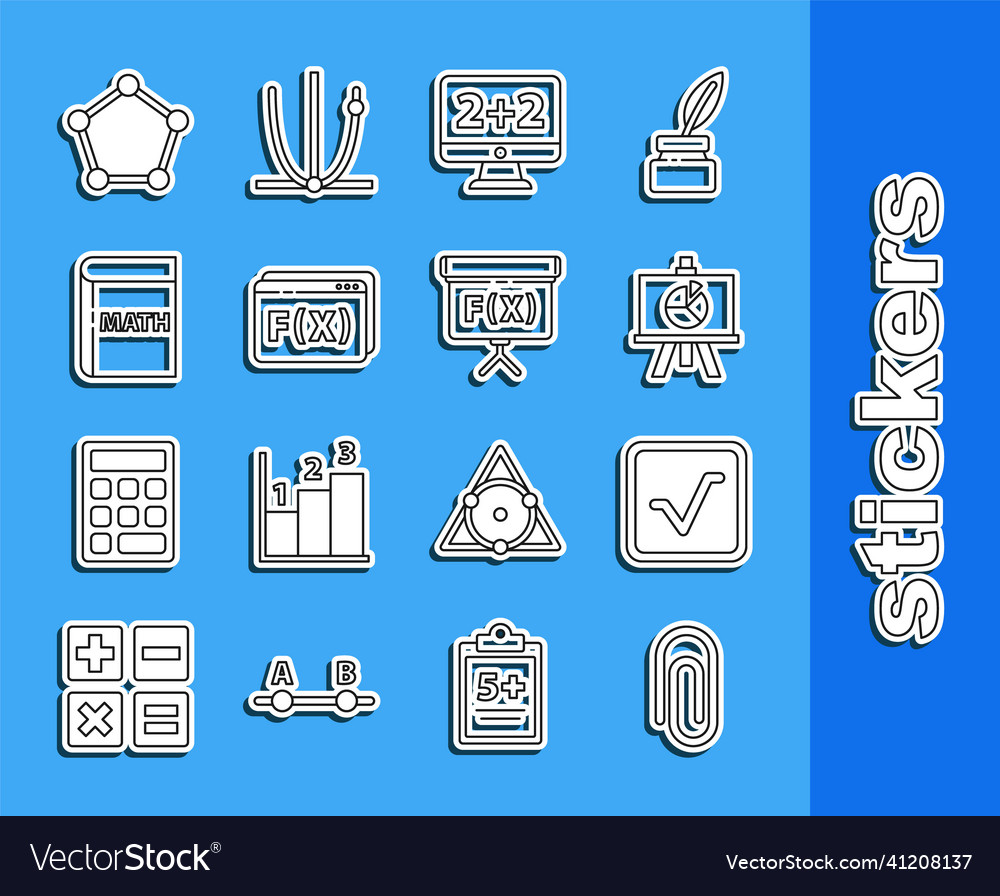 Set line book with word mathematics open vector image Set line book with word mathematics open