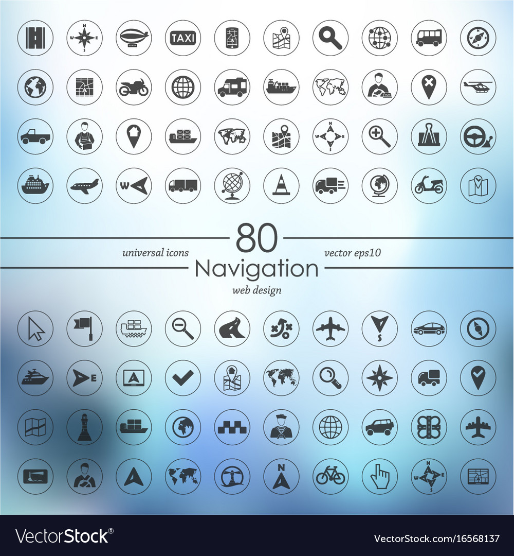 Set of navigation icons