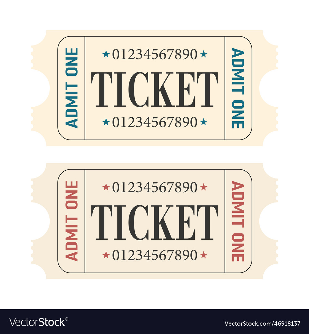 Vintage Admit One Ticket Template