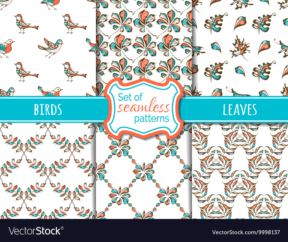 Set of seamless nature patterns