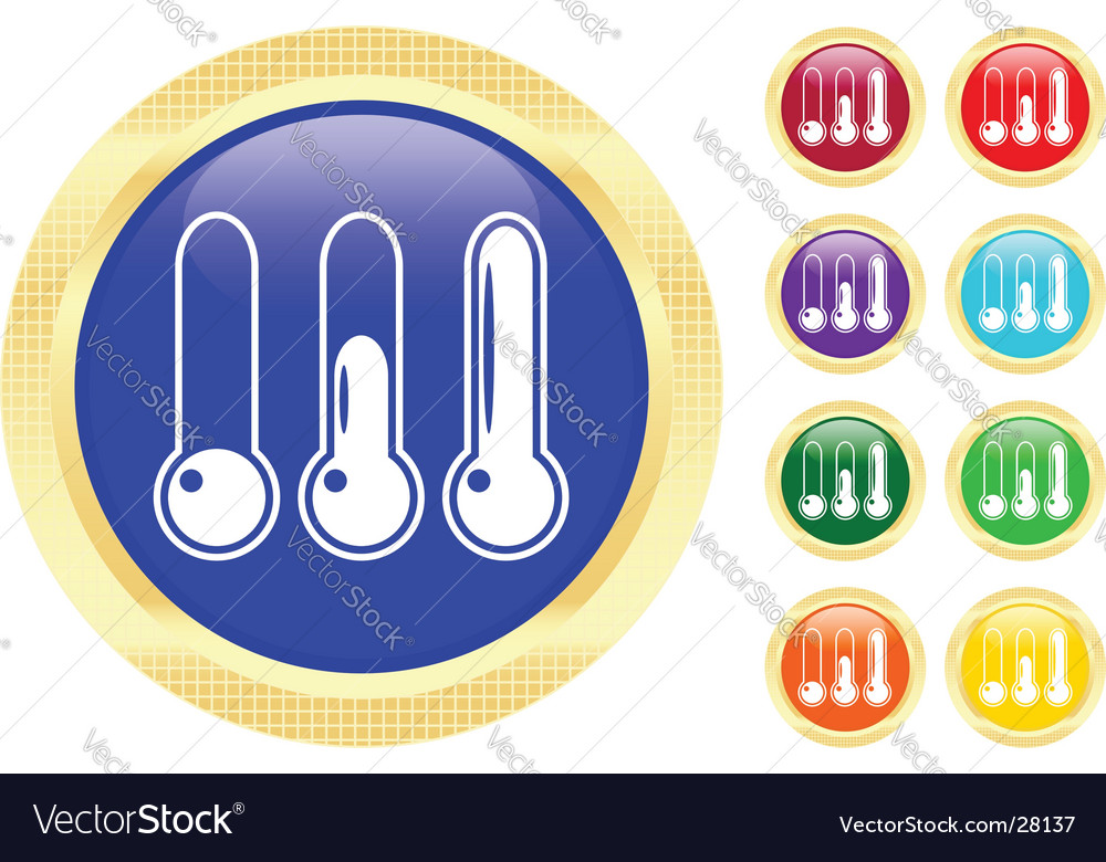 Thermometer Icon - Shiny Buttons