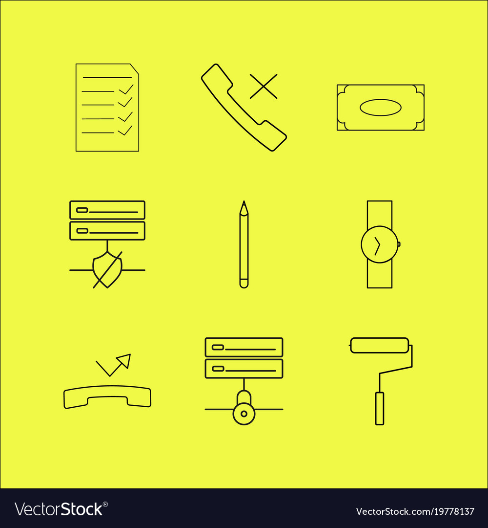Web linear icon set simple outline icons