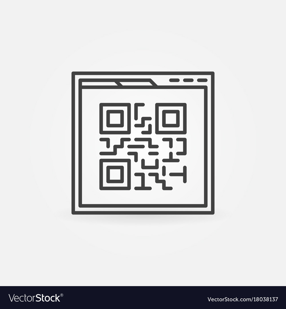 Webpage qr code linear icon