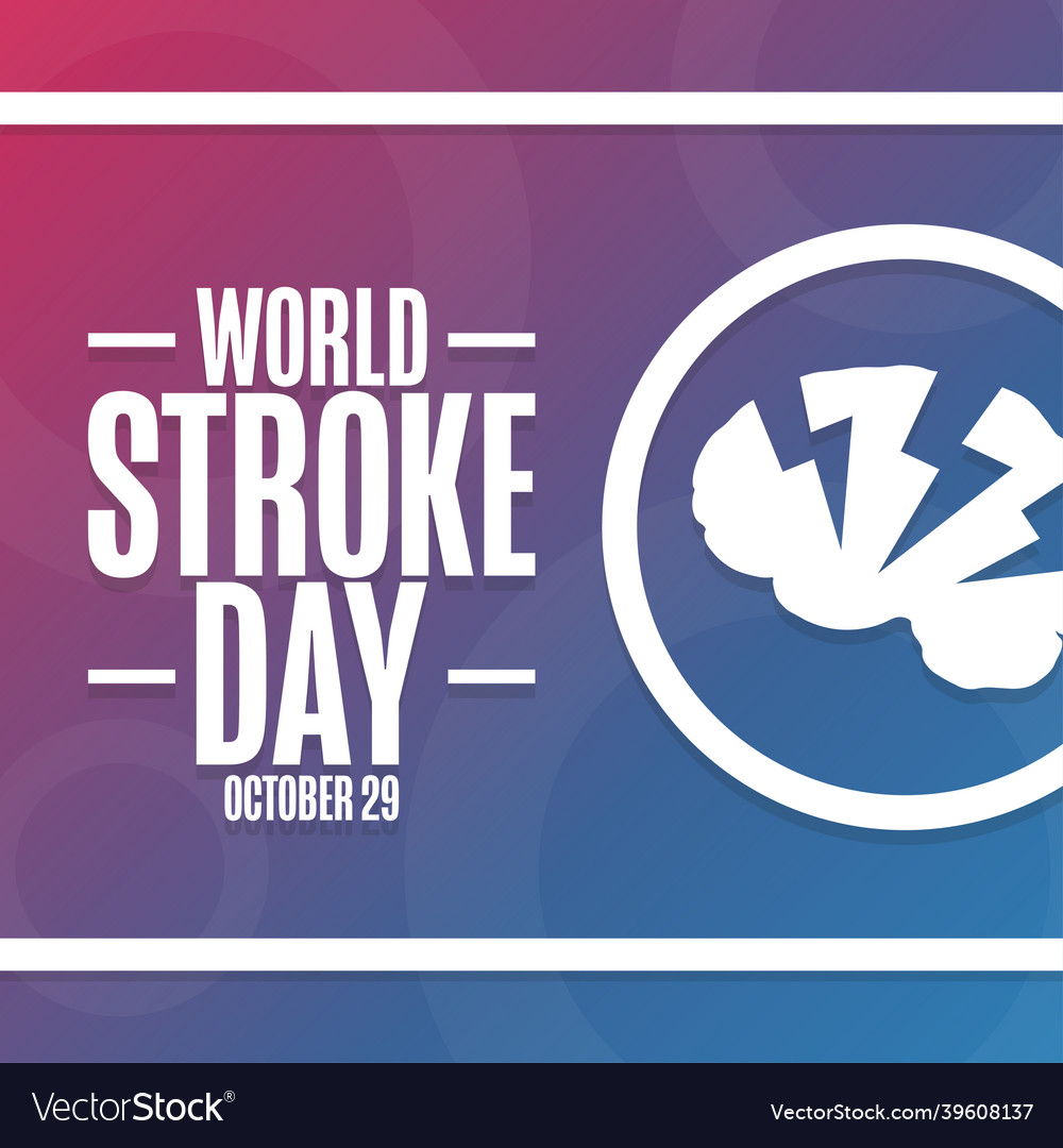 World Stroke Day October Holiday Concept Vector Image