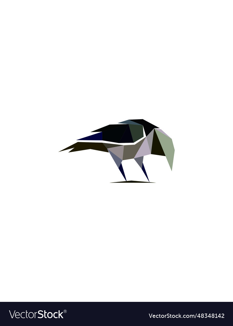 Abstract bird origami logo icon simple flying bir