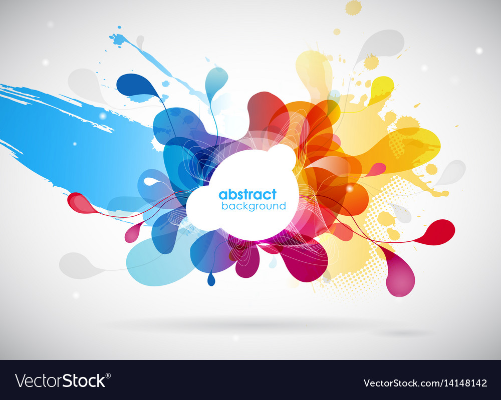 Abstract colored flower background with circles