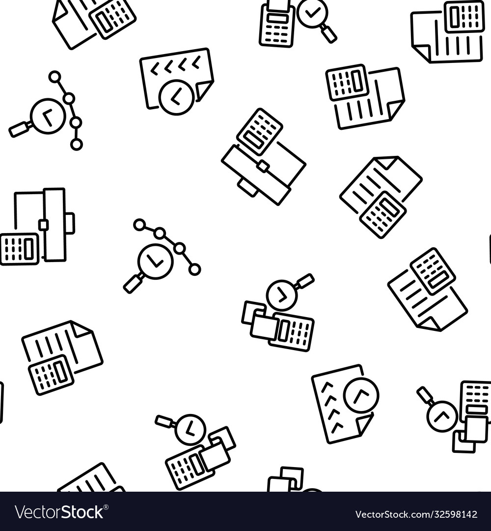 Audit finance report seamless pattern vector image Audit finance report seamless pattern