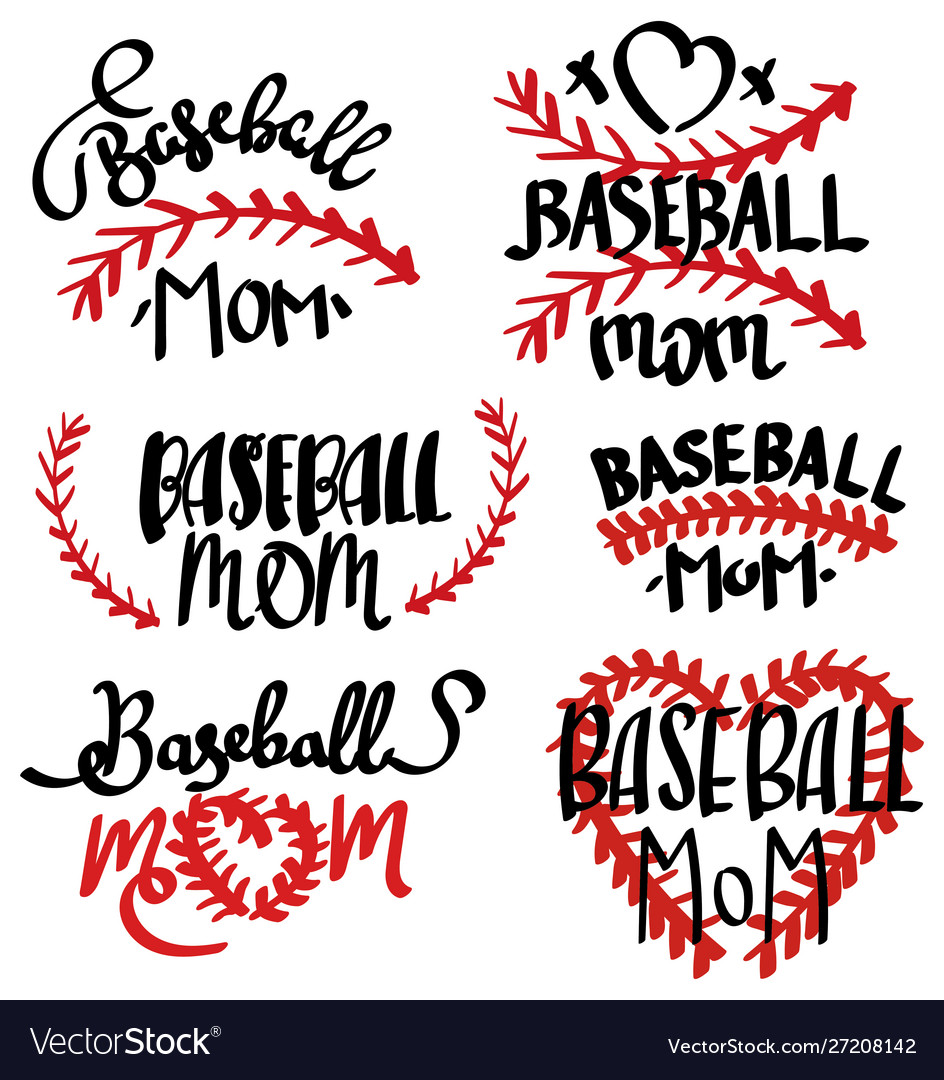 Baseball Mom Inscription Set