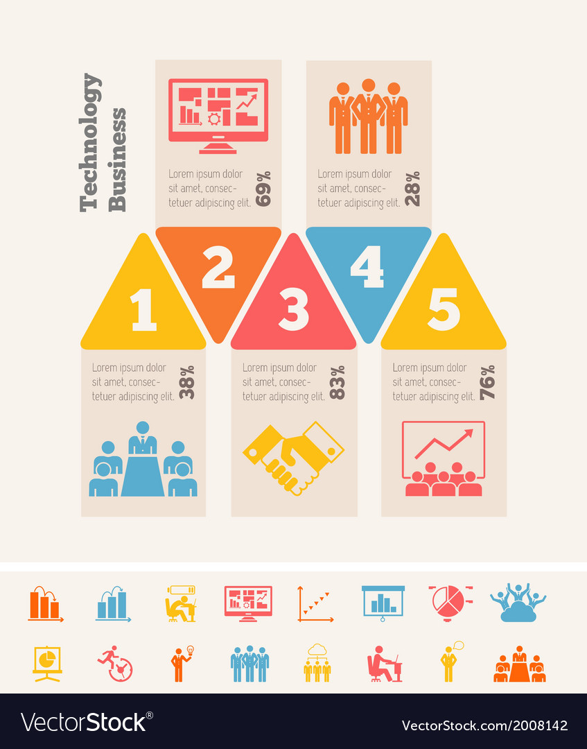 Business infographic template Royalty Free Vector Image