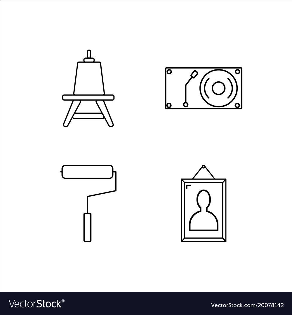 Design and studio simple linear icon setsimple