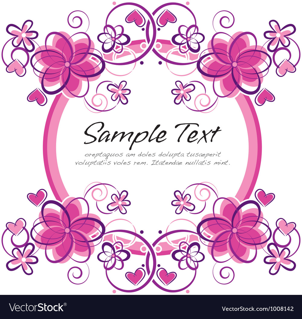 Floral frame Royalty Free Vector Image - VectorStock