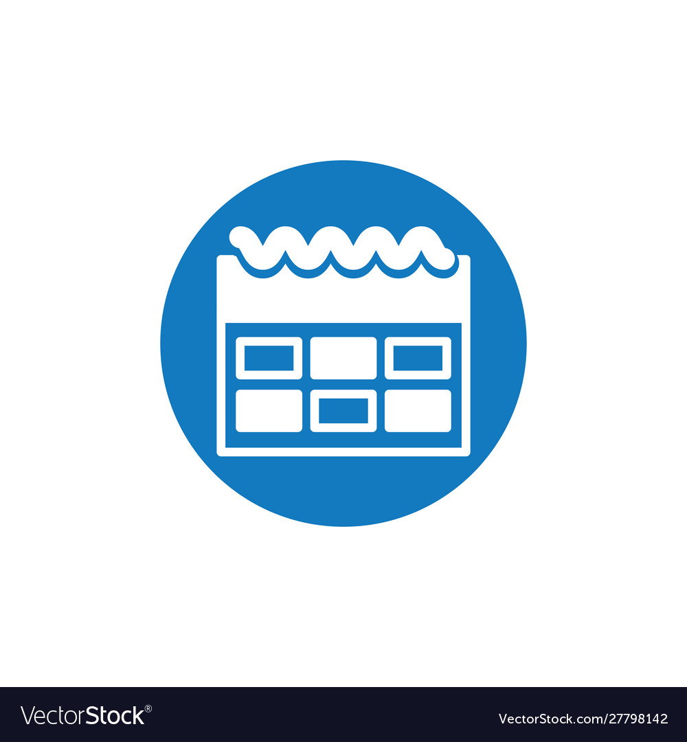 Isolated calendar block and flat design
