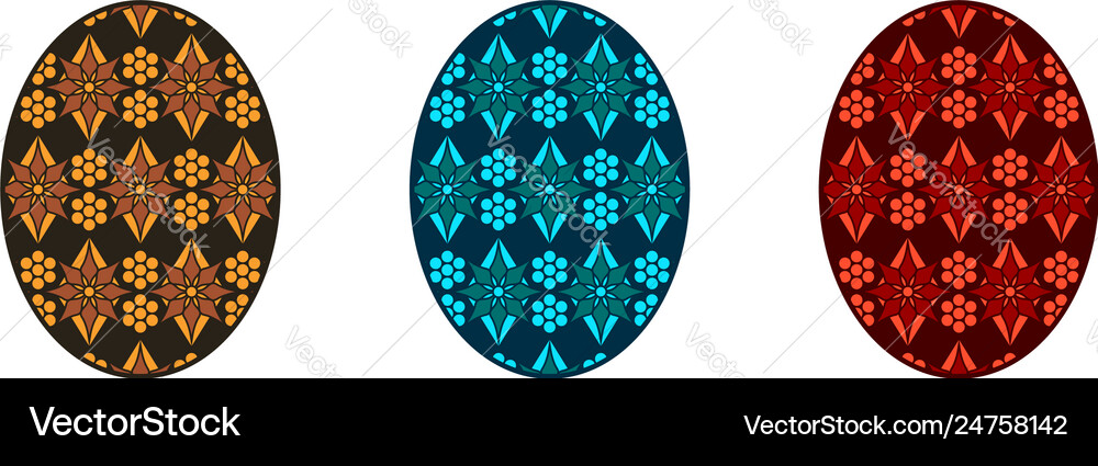 Isolated easter egg colorful Royalty Free Vector Image
