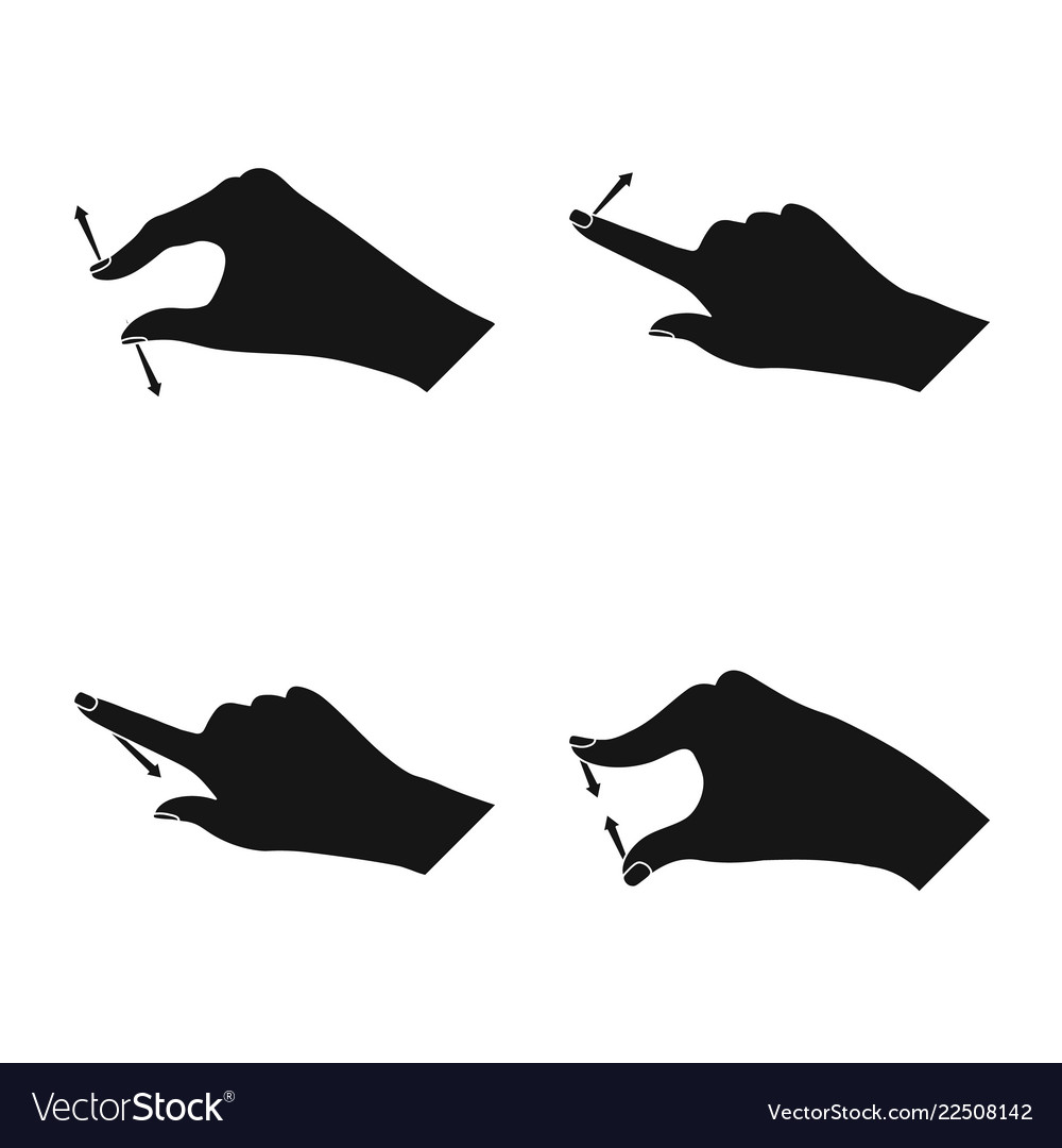 Isolated object of touchscreen and hand symbol vector image Isolated object of touchscreen and hand symbol