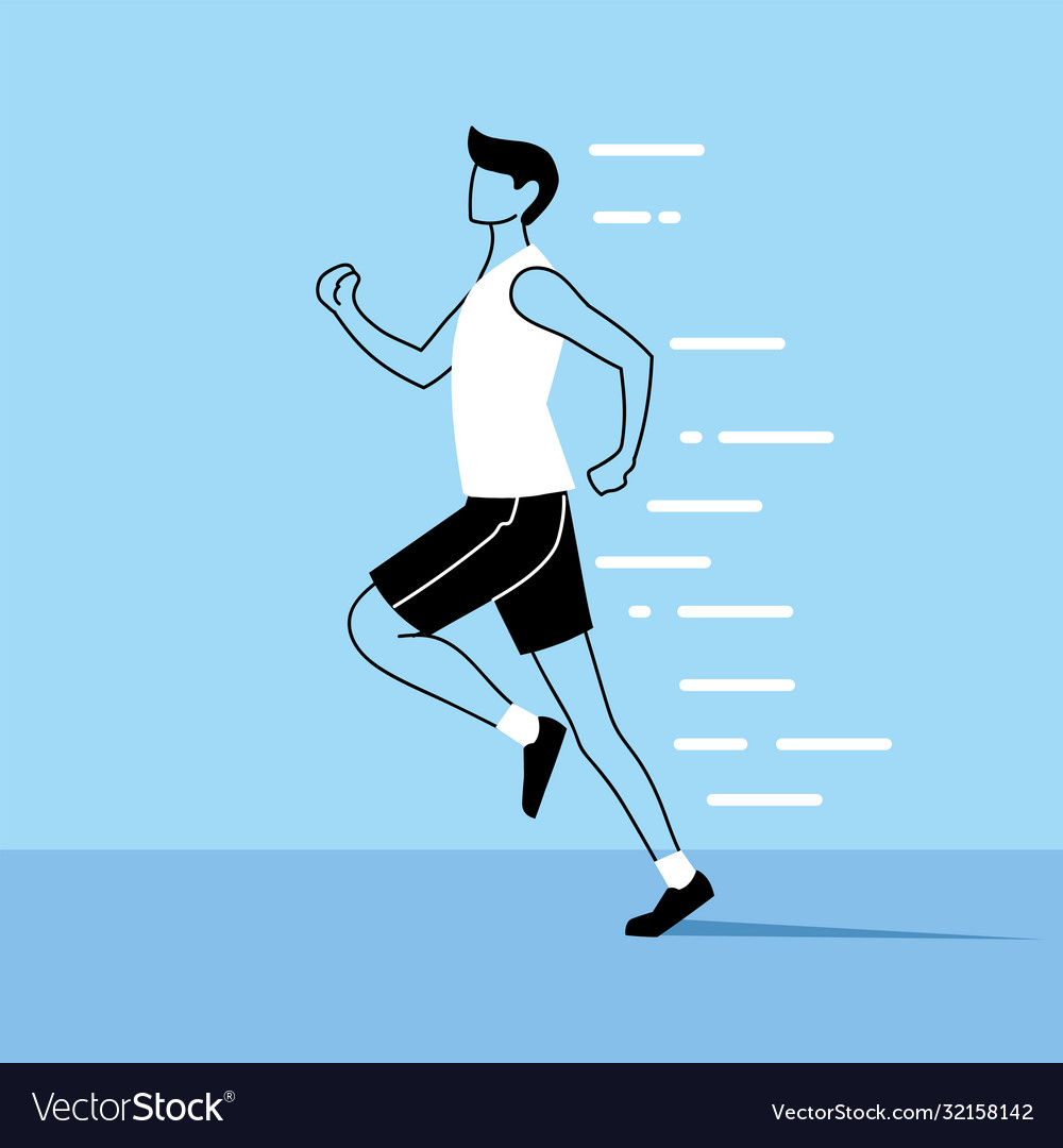 Man avatar running design