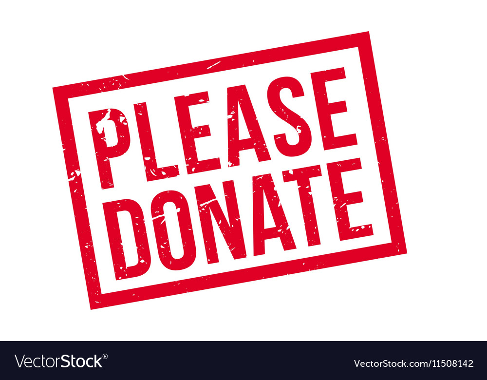 Please donate rubber stamp Royalty Free Vector Image