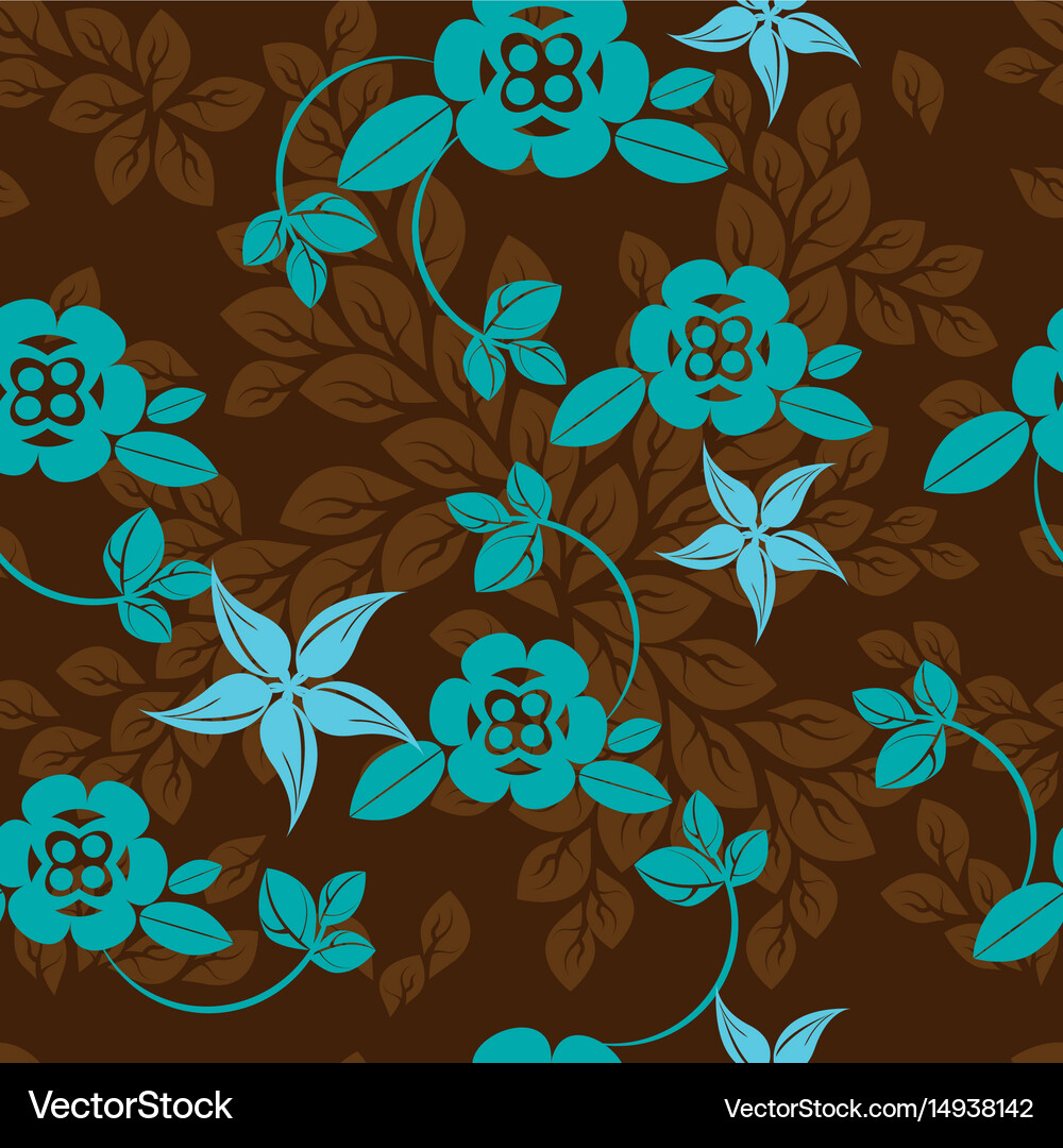 Seamless flowers pattern Royalty Free Vector Image