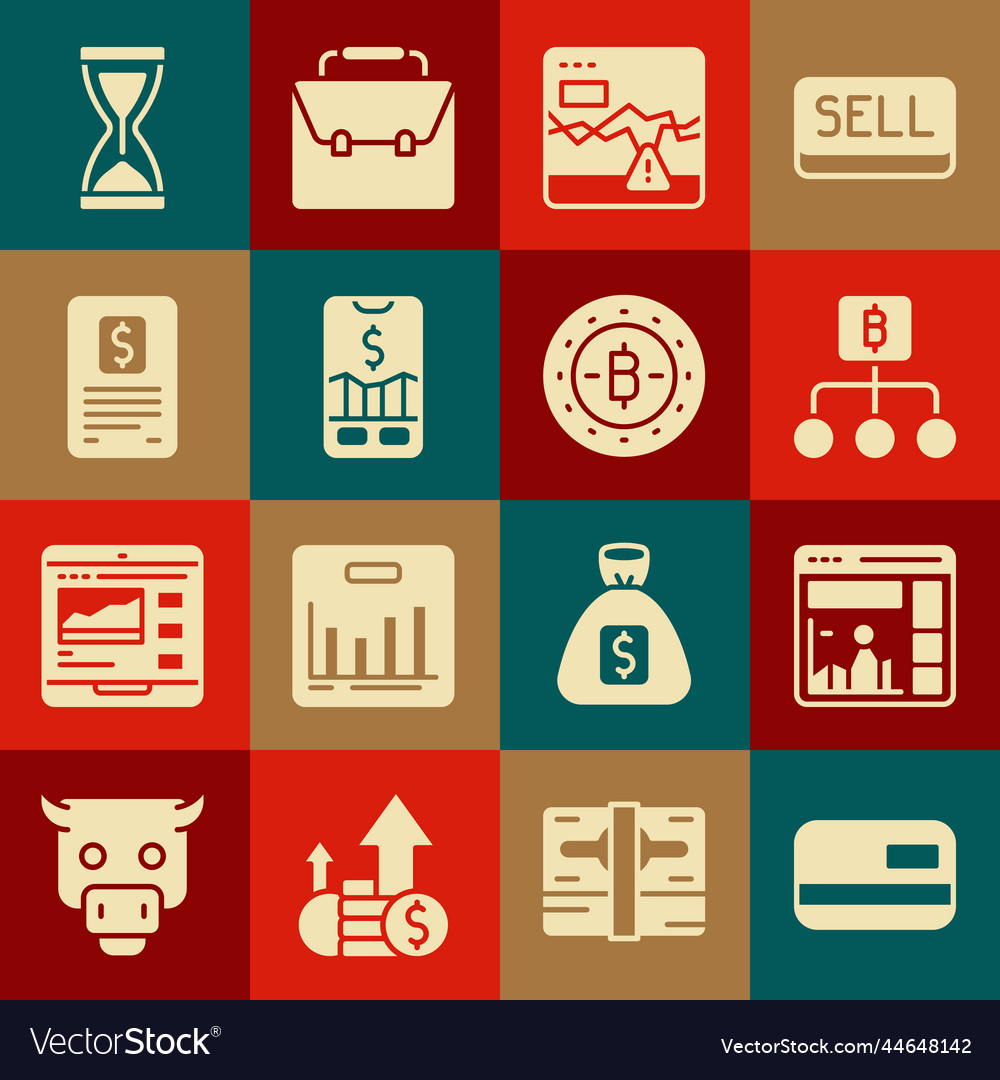 Set credit card website with growth graph vector image Set credit card website with growth graph