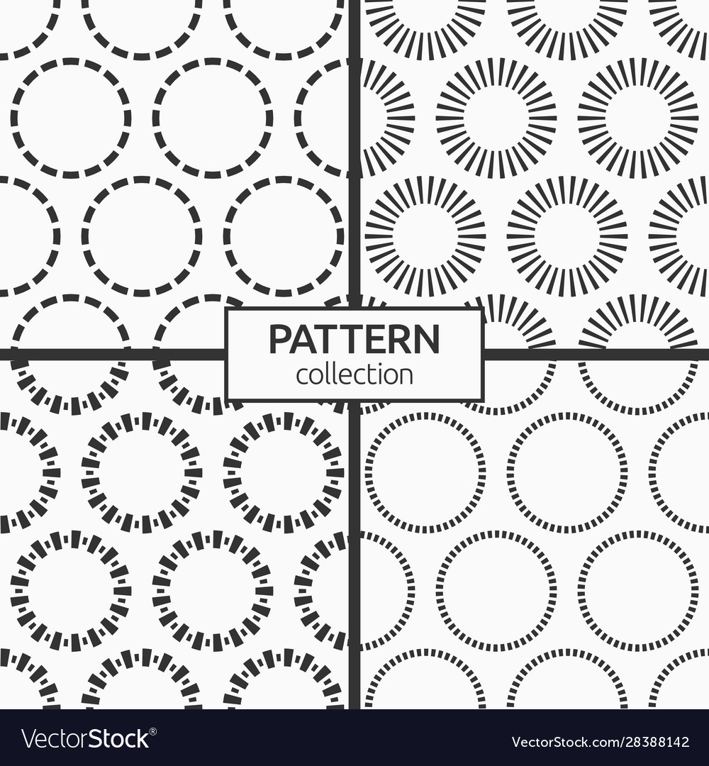Set four abstract seamless patterns vector image Set four abstract seamless patterns