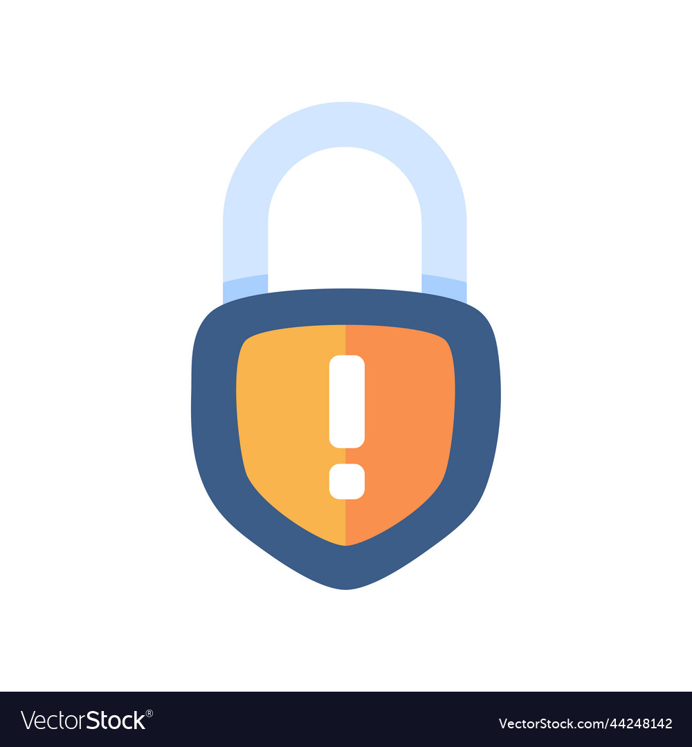 Unlocking the padlock with authentication vector image Unlocking the padlock with authentication