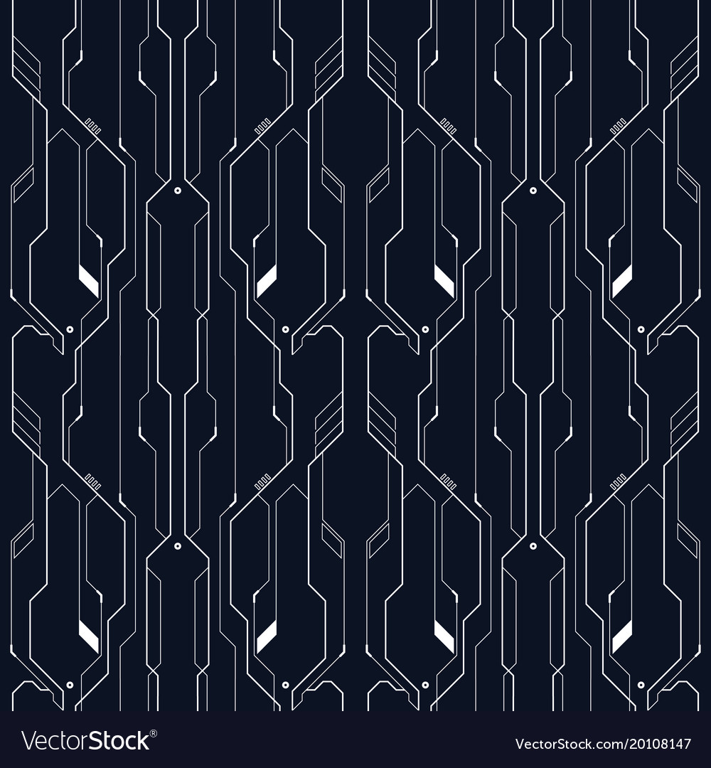 Abstract tech line pattern Royalty Free Vector Image