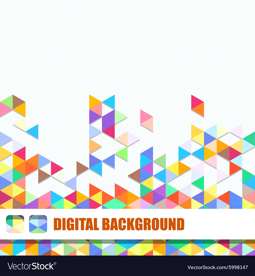 Background of different color triangles