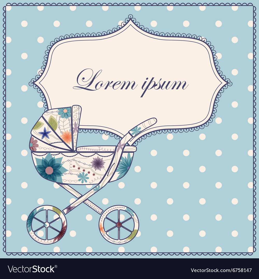 Background with baby carriage