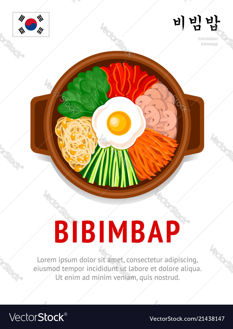 Bibimbap national korean dish