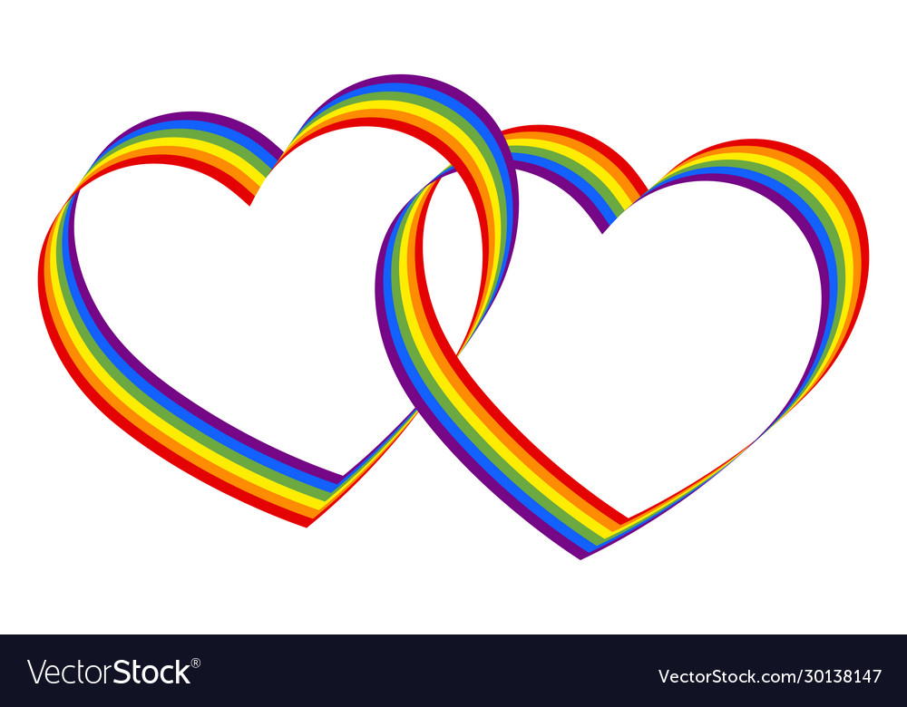 Colorful rainbow heart Royalty Free Vector Image