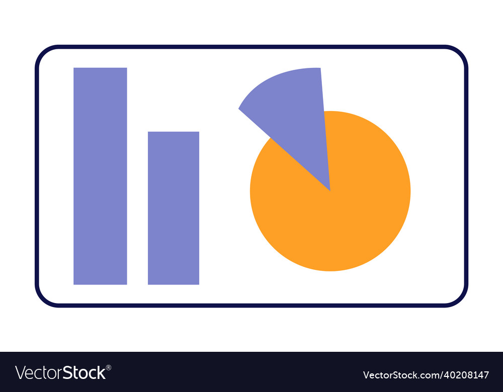 Diagram chart frame data analytics icon vector image Diagram chart frame data analytics icon
