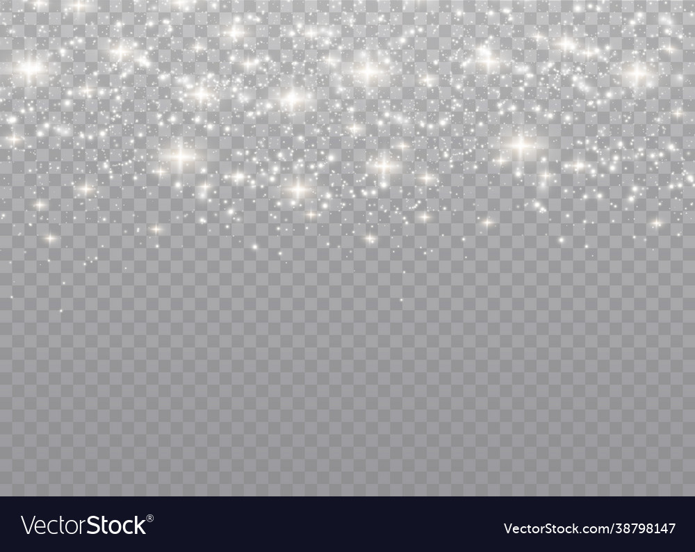 Dust sparks golden stars shine special light Vector Image