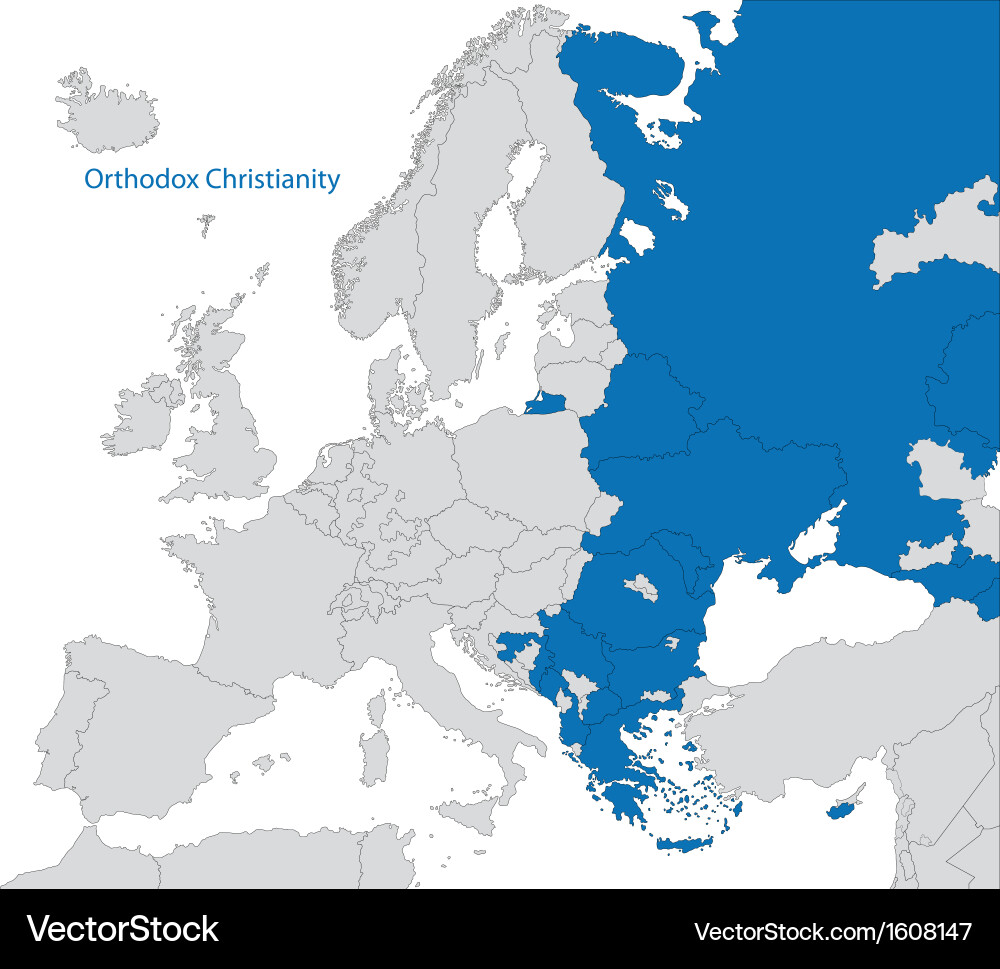 Eastern orthodoxy in europe Royalty Free Vector Image