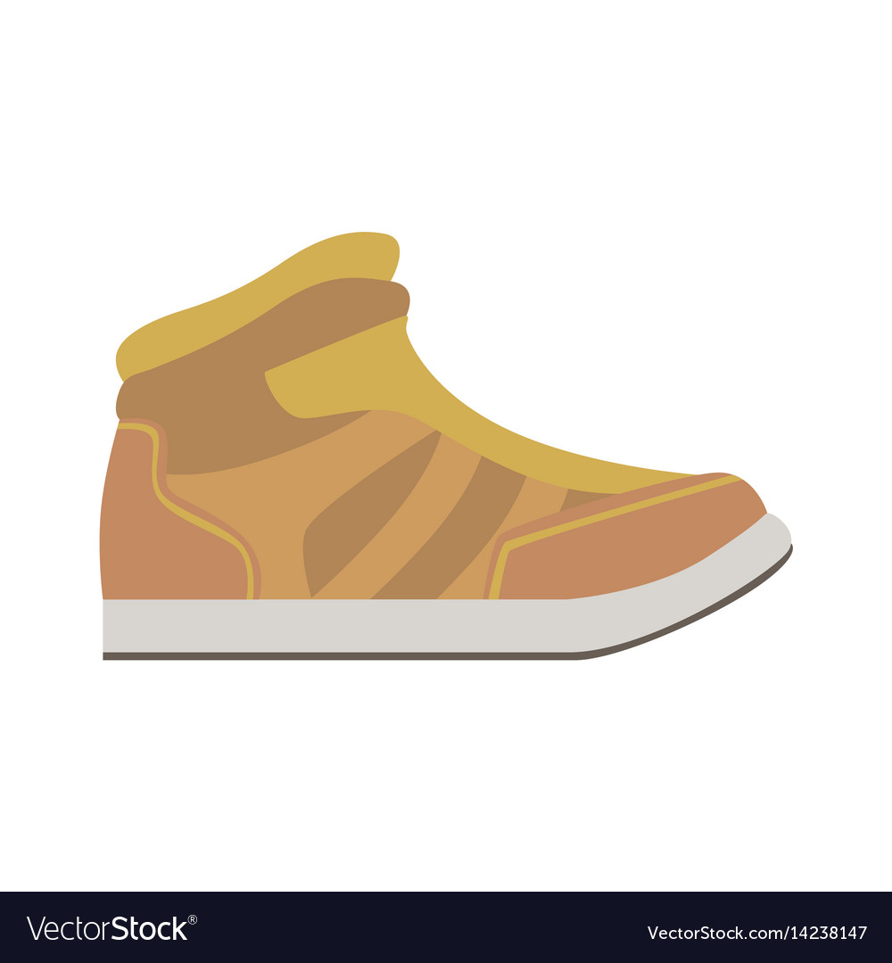 Leather autumn sneaker shoe isolated footwear