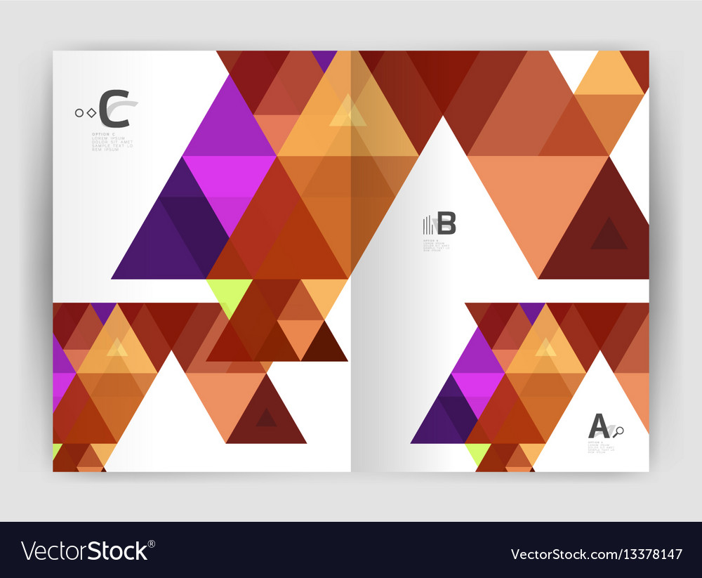 Modern triangle print template