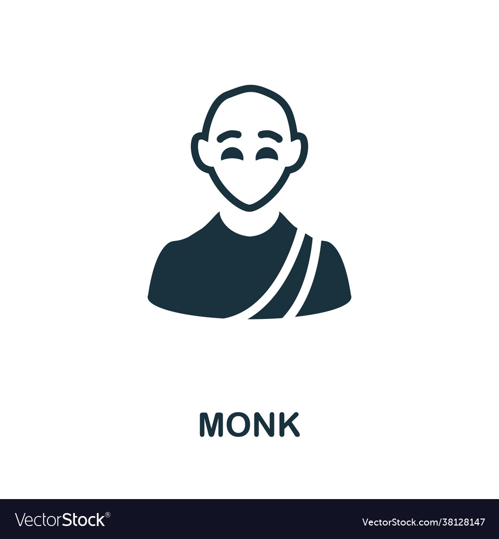 Monk icon simple element from religion collection