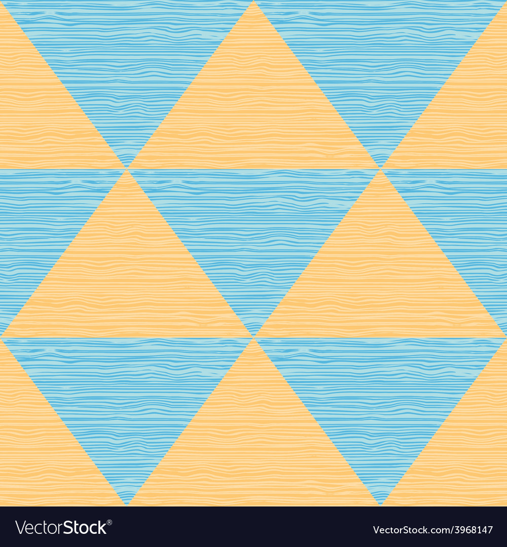 Seamless abstract blue and orange triangles