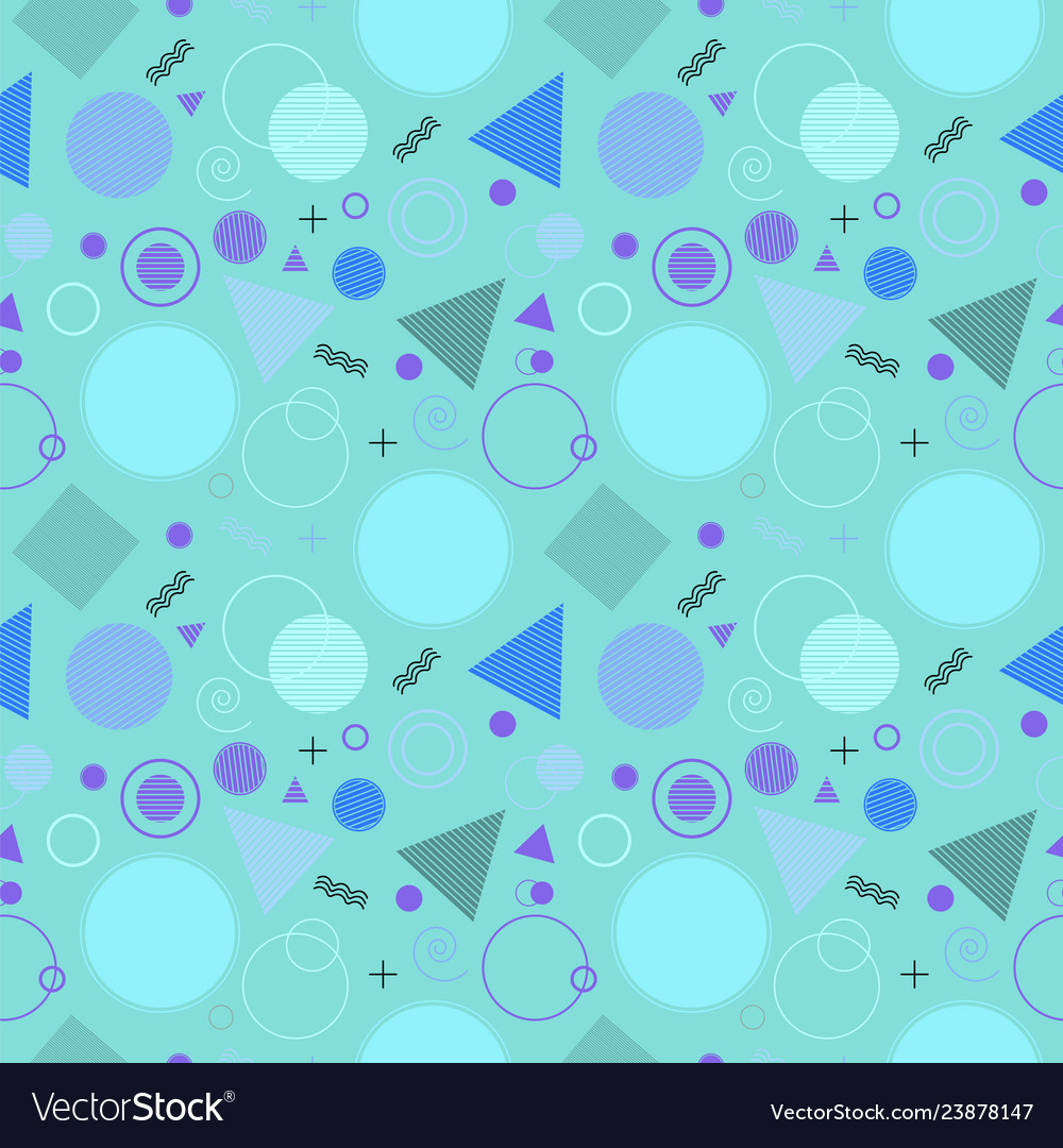 Seamless pattern with geometric shapes and lines Vector Image Seamless pattern with geometric shapes and lines