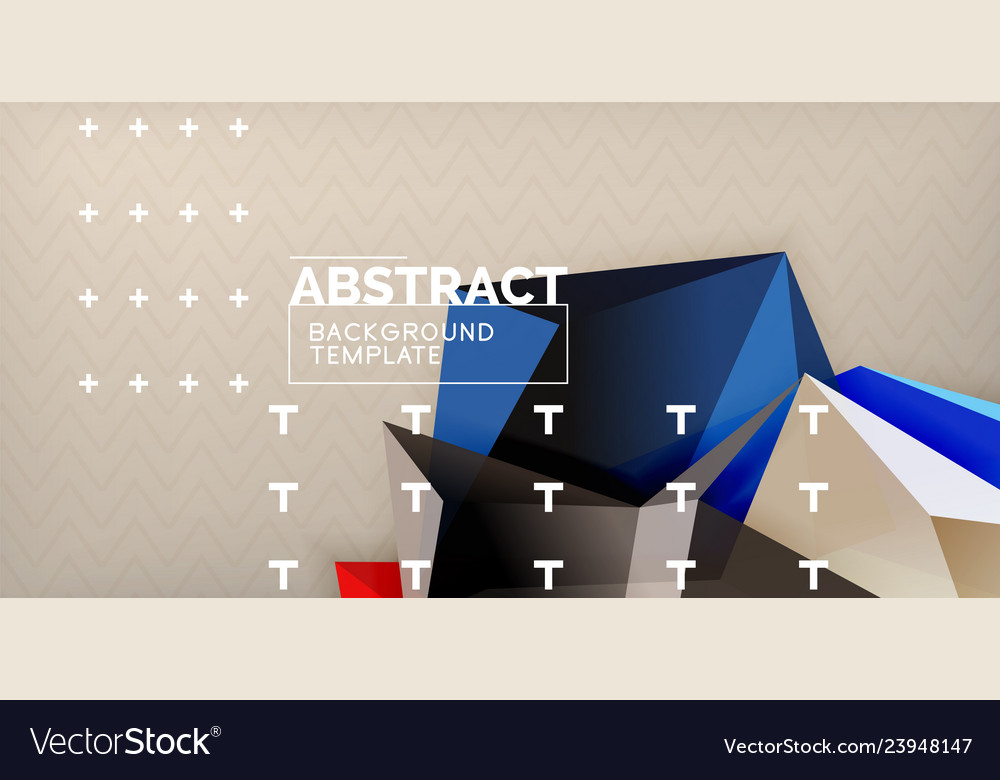 Triangular low poly background design Vector Image Triangular low poly background design
